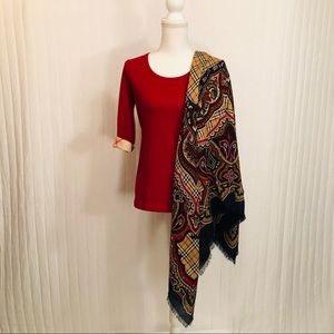 Burberrys Wool Shawl- Made in Italy